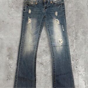 Distressed Blue Women's Jeans